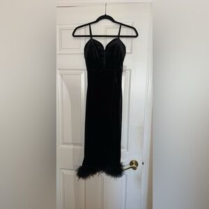Windsor size small Black Velvet Dress